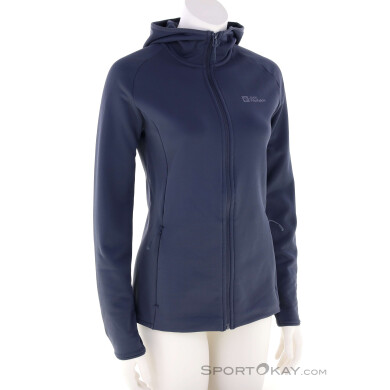 Jack Wolfskin Baiselberg Hooded Fz Damen Fleecejacke-Anthrazit-S