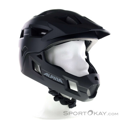 Alpina Rupi Kinder Fullface Helm-Schwarz-50-55