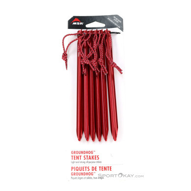MSR Groundhog 19cm 6er Zelthering-Set-Rot-19