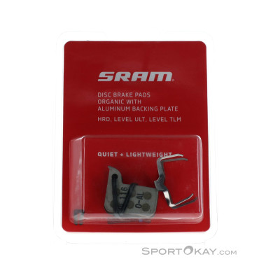 Sram Road Disc Level organisch/Aluminium Bremsbeläge-Schwarz-One Size