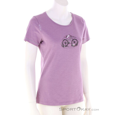 Chillaz Gandia Mountainbike Flower Damen T-Shirt-Lila-L