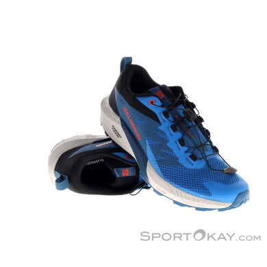 Salomon Sense Ride 5 Herren Traillaufschuhe-Blau-9,5
