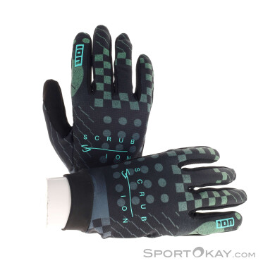 ION Scrub Bikehandschuhe-Türkis-L
