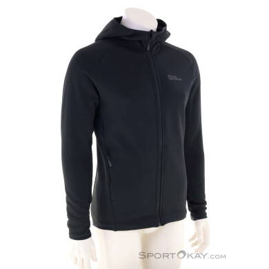 Jack Wolfskin Baiselberg Hooded FZ Herren Fleecejacke-Schwarz-M