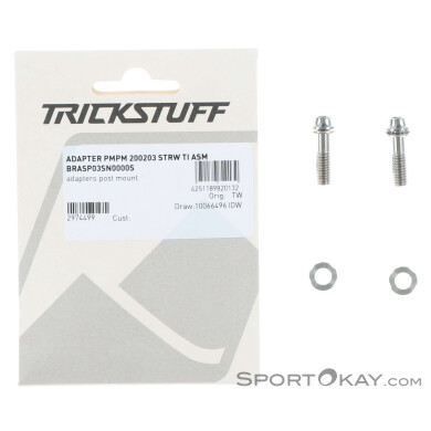 Trickstuff PM-PM 200-203 +3mm Titan Bremsadapter-Silber-One Size