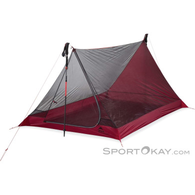 MSR Thru-Hiker Mesh House 2-Personen Zelt-Rot-One Size
