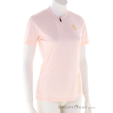 Scott Trail Vertic S/S Zip Damen Bikeshirt-Pink-Rosa-S