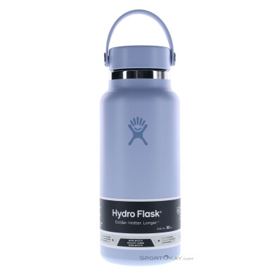 Hydro Flask 32oz Wide Mouth Flex Cap 946ml Thermosflasche-Hell-Blau-One Size