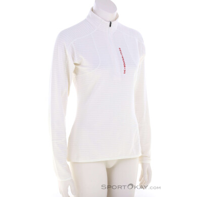 The Mountain Studio M-3 Light Tech Half Zip Fleece Damen Sweater-Weiss-S