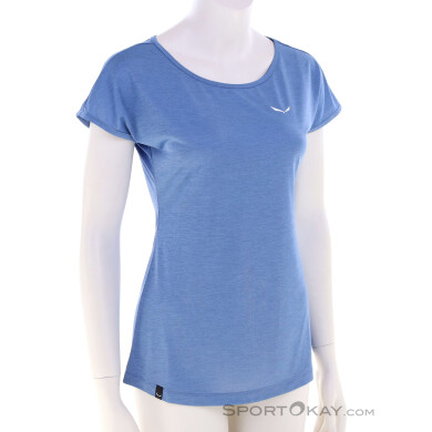 Salewa Puez Melange Dry Damen T-Shirt-Blau-38