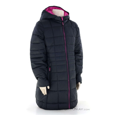 CMP Kid Coat Fix Hood Kinder Mantel-Schwarz-164