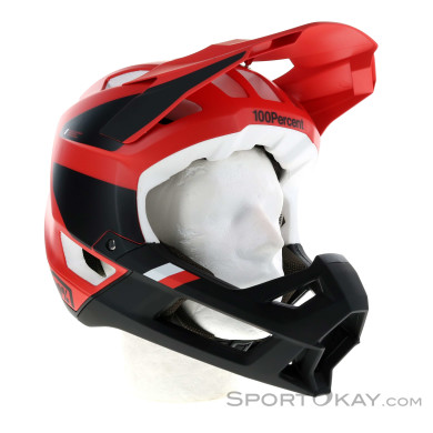 100% Trajecta Fidlock Fullface Helm-Rot-M
