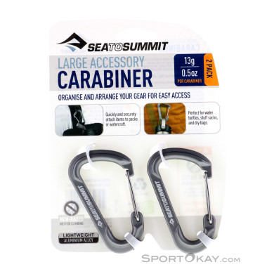 Sea to Summit Accesory 2er Materialkarabiner-Set-Grau-L