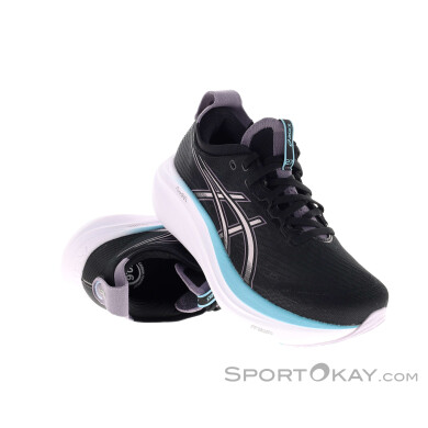 Asics Gel-Nimbus 27 Damen Laufschuhe-Grau-8,5