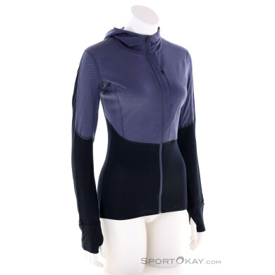 Icebreaker Merinomix 200 Realfleece Descender Damen Fleecejacke-Dunkel-Grau-M