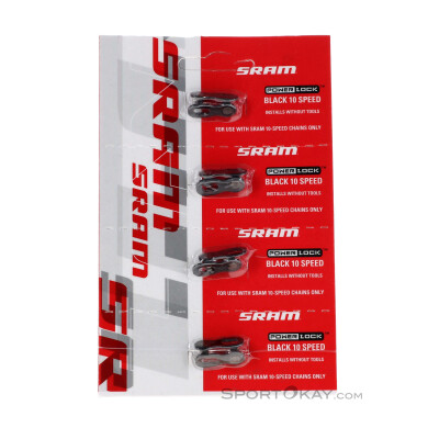 Sram Powerlock 4er Set 10-Fach Kettenschloss-Grau-One Size