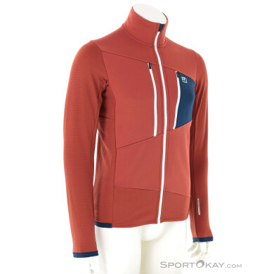 Ortovox Fleece Grid Herren Fleecejacke-Orange-S