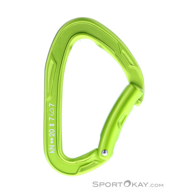 Edelrid Mission Bent Schnappkarabiner-Hell-Grün-One Size