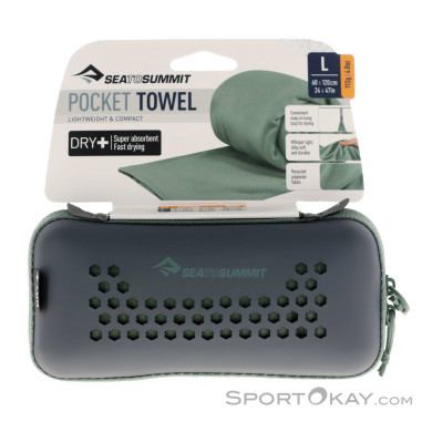 Sea to Summit Pocket L 120x60cm Handtuch-Grau-L