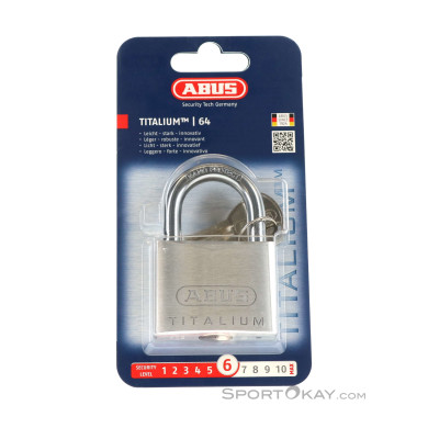Abus Titalium 64TI/50 VS Vorhangschloss-Grau-One Size