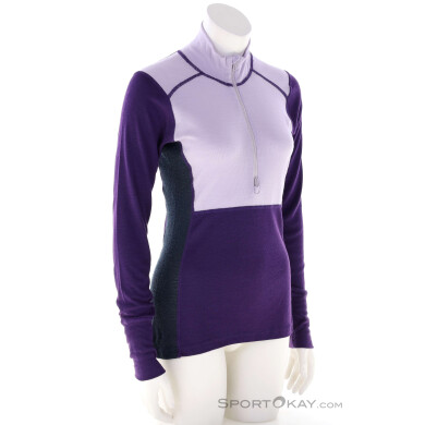 Devold Lauparen Merino 190 Zip Damen Funktionsshirt-Lila-M