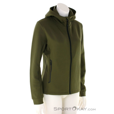 Mons Royale Arcadia Merino Fleece Damen Fleecejacke-Oliv-Dunkelgrün-S