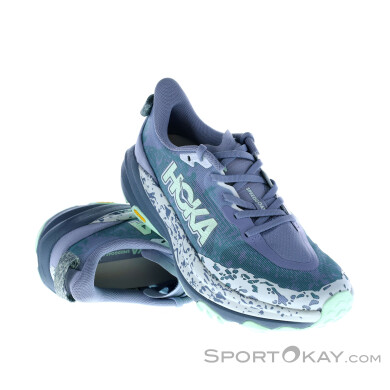 Hoka Speedgoat 6 Damen Traillaufschuhe-Grau-8
