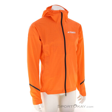 adidas Terrex Xperior Light Rain Herren Laufjacke-Orange-M