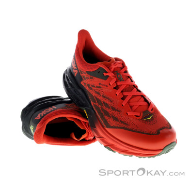 Hoka Speedgoat 5 Herren Traillaufschuhe Gore-Tex-Rot-8
