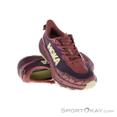 Hoka Speedgoat 6 Damen Traillaufschuhe-Dunkel-Rot-8