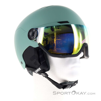 Uvex Wanted Visor Skihelm-Hell-Grün-54-58