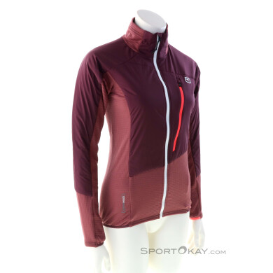 Ortovox Westalpen Swisswool Hybrid Damen Outdoorjacke-Dunkel-Rot-XS