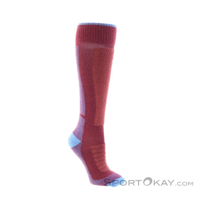 Icebreaker Ski+ Medium OTC Damen Skisocken-Dunkel-Rot-S