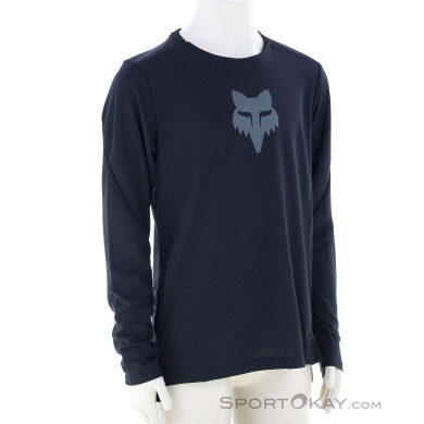 Fox Youth Ranger Fox Head L/S Kinder Bikeshirt-Schwarz-L