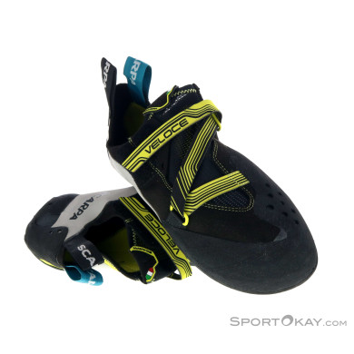 Scarpa Veloce Herren Kletterschuhe-Schwarz-42,5