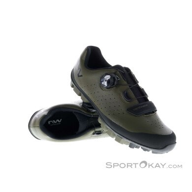 Northwave Hammer Plus Herren Gravelschuhe-Oliv-Dunkelgrün-42