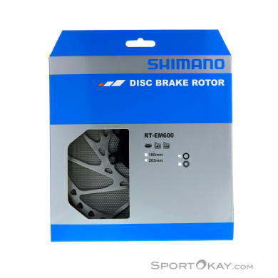 Shimano RT-EM600 203mm Centerlock Bremsscheibe-Grau-One Size