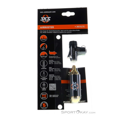 SKS Germany Airbuster CO2 Minipumpe-Schwarz-One Size