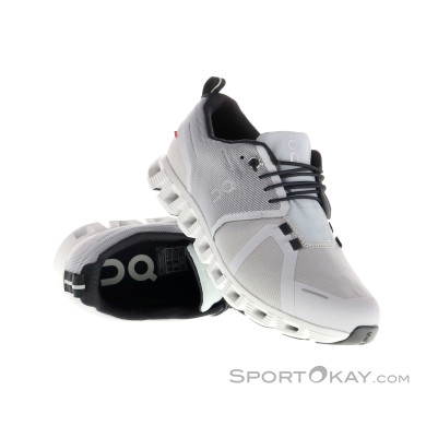 On Cloud 5 Waterproof Damen Freizeitschuhe-Weiss-7