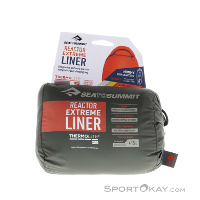Sea to Summit Reactor Extreme Compact Hüttenschlafsack/Inlett-Orange-One Size