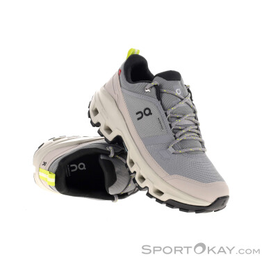 On Cloudrock Low WP Damen Wanderschuhe-Grau-8,5