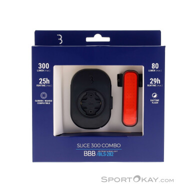 BBB Slice 300 BLS-282 + Signal 89 Fahrradlicht Set-Schwarz-One Size