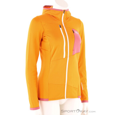 Ortovox Fleece Grid Hoody Damen Fleecejacke-Orange-XS