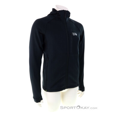 Mountain Hardwear Polartec Power Grid Herren Sweater-Schwarz-XL