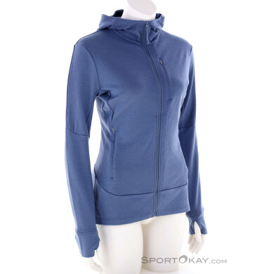 Icebreaker Merino 260 Quantum Zip-Hoodie Damen Sweater-Blau-S