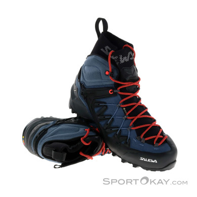 Salewa Wildfire Edge Mid GTX Damen Wanderschuhe Gore-Tex-Hell-Blau-6,5
