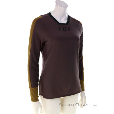 Fox Defend Thermal LS Damen Bikeshirt-Dunkel-Rot-S