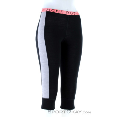 Mons Royale Alagna 3/4 Legging Damen Funktionshose-Schwarz-XS