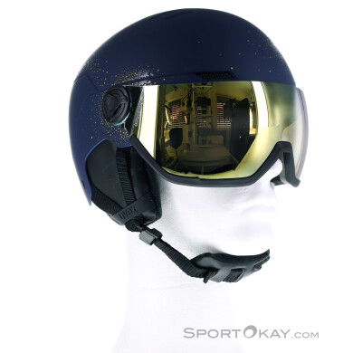 Uvex Wanted Visor WE Skihelm mit Visier-Blau-54-58