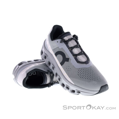 On Cloudmonster Herren Laufschuhe-Grau-9,5